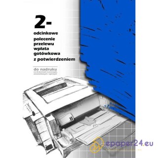 POLECENIE PRZELEWU/WPŁATA GOTÓWKOWA A4 2-ODCINKI (OFFSET)
