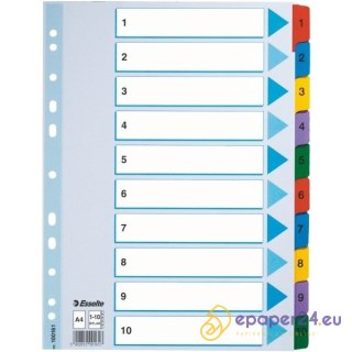 PRZEKŁADKI MYLAR ESSELTE A4 1-10