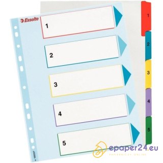 PRZEKŁADKI MYLAR ESSELTE A4 1-5