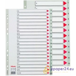 PRZEKŁADKI PP ESSELTE A4 A-Z