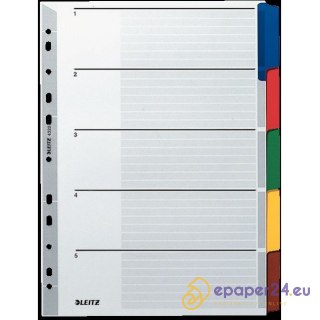PRZEKŁADKI KARTONOWE LEITZ A4 5 KOLORÓW