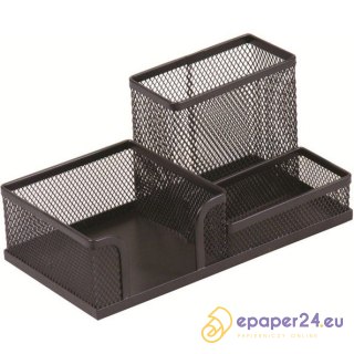 Przybornik na biurko Q-Connect metalowy czarny