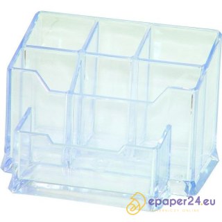 Przybornik na biurko Donau przezroczysty