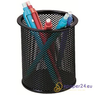 Przybornik na długopisy Q-Connect metalowy czarny