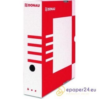 Pudło do archiwizacji Donau A4/80mm czerwone