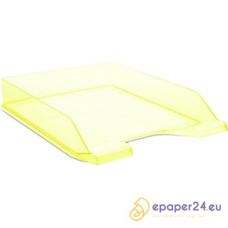 Półka na dokumenty Donau A4 transparentna żółta