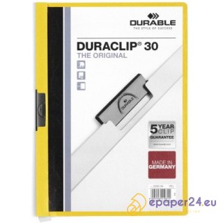 SKOROSZYT Z KLIPSEM DURABLE DURACLIP 30 ŻÓŁTY