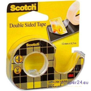 TAŚMA DWUSTRONNA SCOTCH 12mm/6.3m + PODAJNIK
