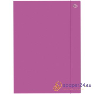 TECZKA KARTONOWA Z GUMKĄ A4+ FIOLETOWA