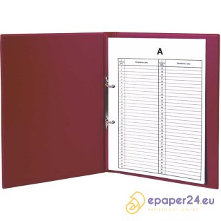 TECZKA NA AKTA OSOBOWE PVC A4 CZERWONA