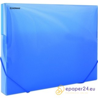 Teczka PP z gumką Donau A4/30mm niebieska