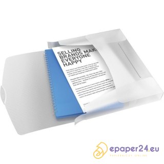 TECZKA Z GUMKĄ ESSELTE VIVIDA A4/40mm BIAŁA