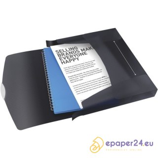 TECZKA Z GUMKĄ ESSELTE VIVIDA A4/40mm CZARNA