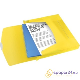 TECZKA Z GUMKĄ ESSELTE VIVIDA A4/40mm ŻÓŁTA