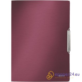 TECZKA Z GUMKĄ LEITZ STYLE 15mm CZERWONA