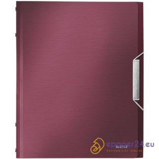 TECZKA Z GUMKĄ LEITZ STYLE 6 PRZEKŁADEK CZERWONA