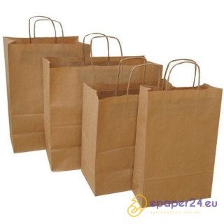 TORBA PAPIEROWA 24x10x32cm BRĄZOWA
