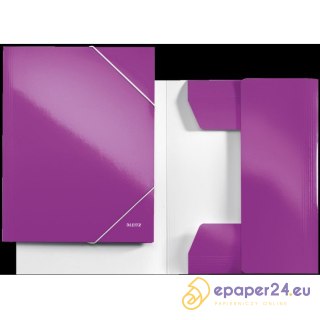 Teczka kartonowa z gumką Leitz Wow A4 fioletowa