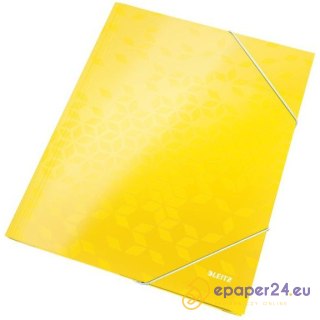 Teczka kartonowa z gumką Leitz Wow A4 żółta