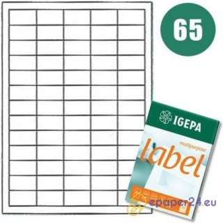 ETYKIETY A4 IGEPA 38,1*21,2mm BIAŁE (100)