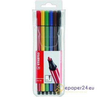 FLAMASTER STABILO PEN 68 6 KOLORÓW