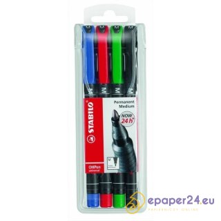 FOLIOPIS STABILO OHPEN UNIVERSAL 1,0mm 4 KOLORY