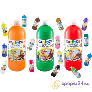 Farba tempera Carioca 1000ml cytrynowa żółta