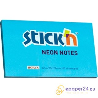 KARTECZKI STICK'N 76*127mm NIEBIESKIE NEON (100)