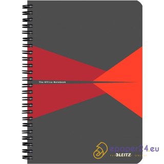 KOŁONOTATNIK LEITZ OFFICE A4/90K KRATKA CZERWONY