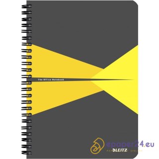 KOŁONOTATNIK LEITZ OFFICE A5/90K KRATKA ŻÓŁTY