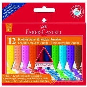 KREDKI ŚWIECOWE FABER-CASTELL GRIP JUMBO 12 KOLORÓW