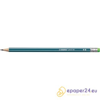 OŁÓWEK DREWNIANY STABILO 160 HB Z GUMKĄ