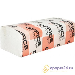 Ręczniki składane Office Products ZZ 2w celuloza białe (20x150)