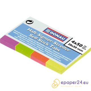 Zakładki Donau 20x50mm 4 kolory (4x50)