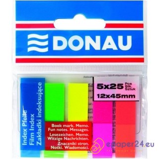Zakładki Donau 12x45mm 5 kolorów (5x25)