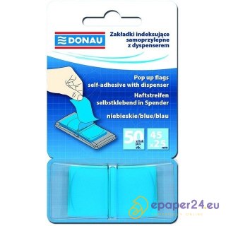 Zakładki Donau 25x45mm niebieskie (50)