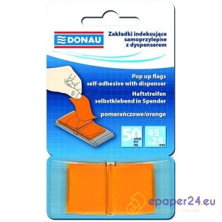 Zakładki Donau 25x45mm pomarańczowe (50)