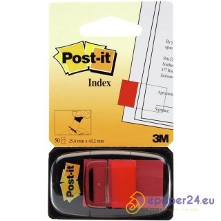 ZAKŁADKI POST-IT 25*43mm CZERWONE (50)