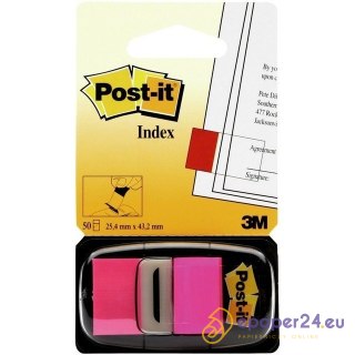 ZAKŁADKI POST-IT 25*43mm RÓŻOWE (50)