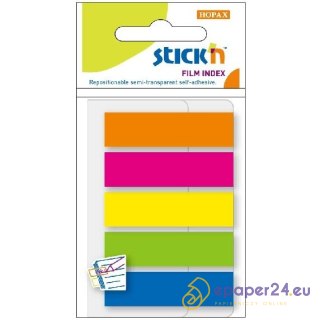 ZAKŁADKI STICK'N 12*45mm 5 KOLORÓW (5*25)