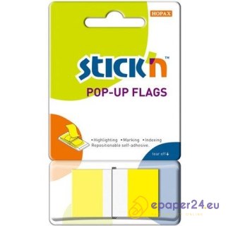 ZAKŁADKI STICK'N 25*45mm ŻÓŁTE (50)