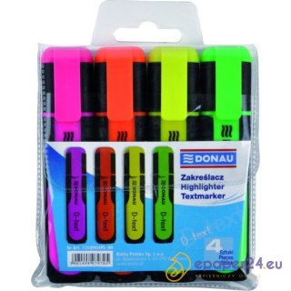 Zakreślacze Donau D-Text 4 kolory