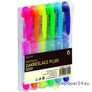 ZAKREŚLACZ GRAND FLUO GR-219 6 KOLORÓW