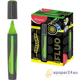 ZAKREŚLACZ MAPED FLUO PEPS MAX ZIELONY