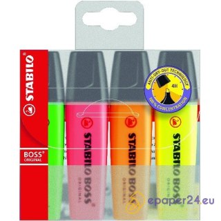 ZAKREŚLACZ STABILO BOSS ORIGINAL 4 KOLORY