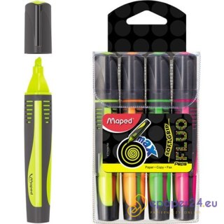 ZAKREŚLACZE MAPED FLUO PEPS MAX 4 KOLORY