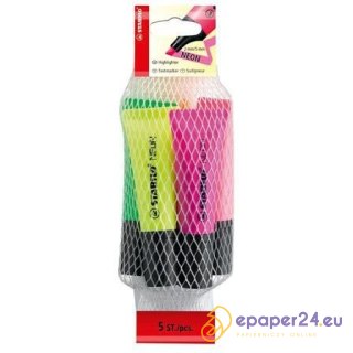 ZAKREŚLACZE STABILO NEON 5 KOLORÓW