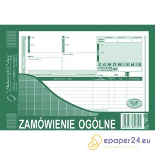 ZAMÓWIENIE OGÓLNE A5 (O+1K)