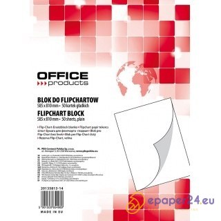 Blok do flipchartu Office Products 58.5x81cm gładki (50)