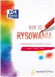 Blok rysunkowy Oxford A3/20k biały